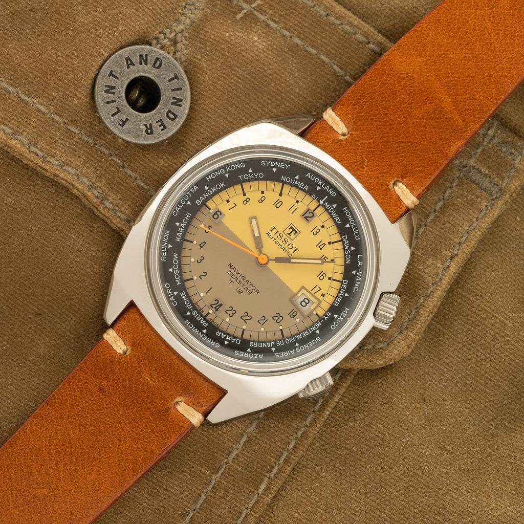 Tissot T.12 Seastar Navigator - Rare Oversized Worldtimer