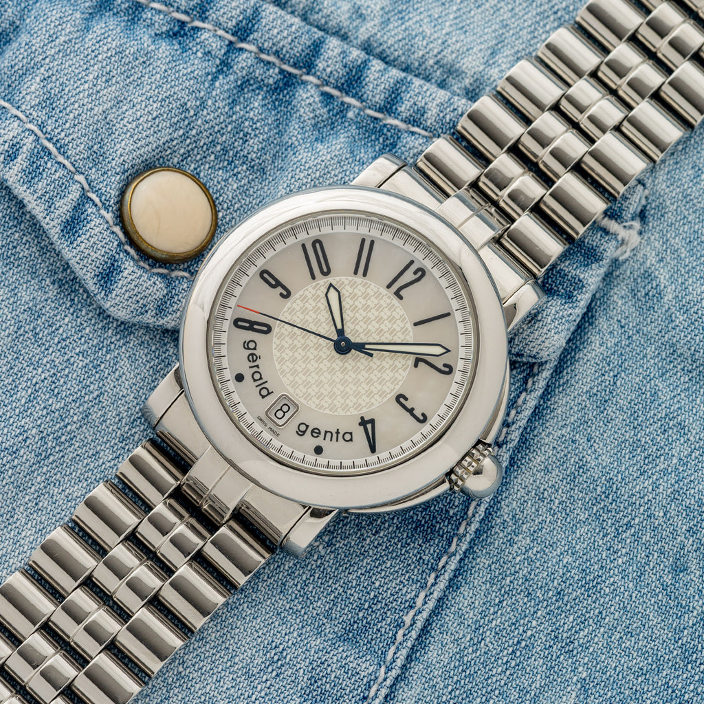 Gerald Genta Arena Sport SS w/Bracelet - Near Mint/*Unpolished