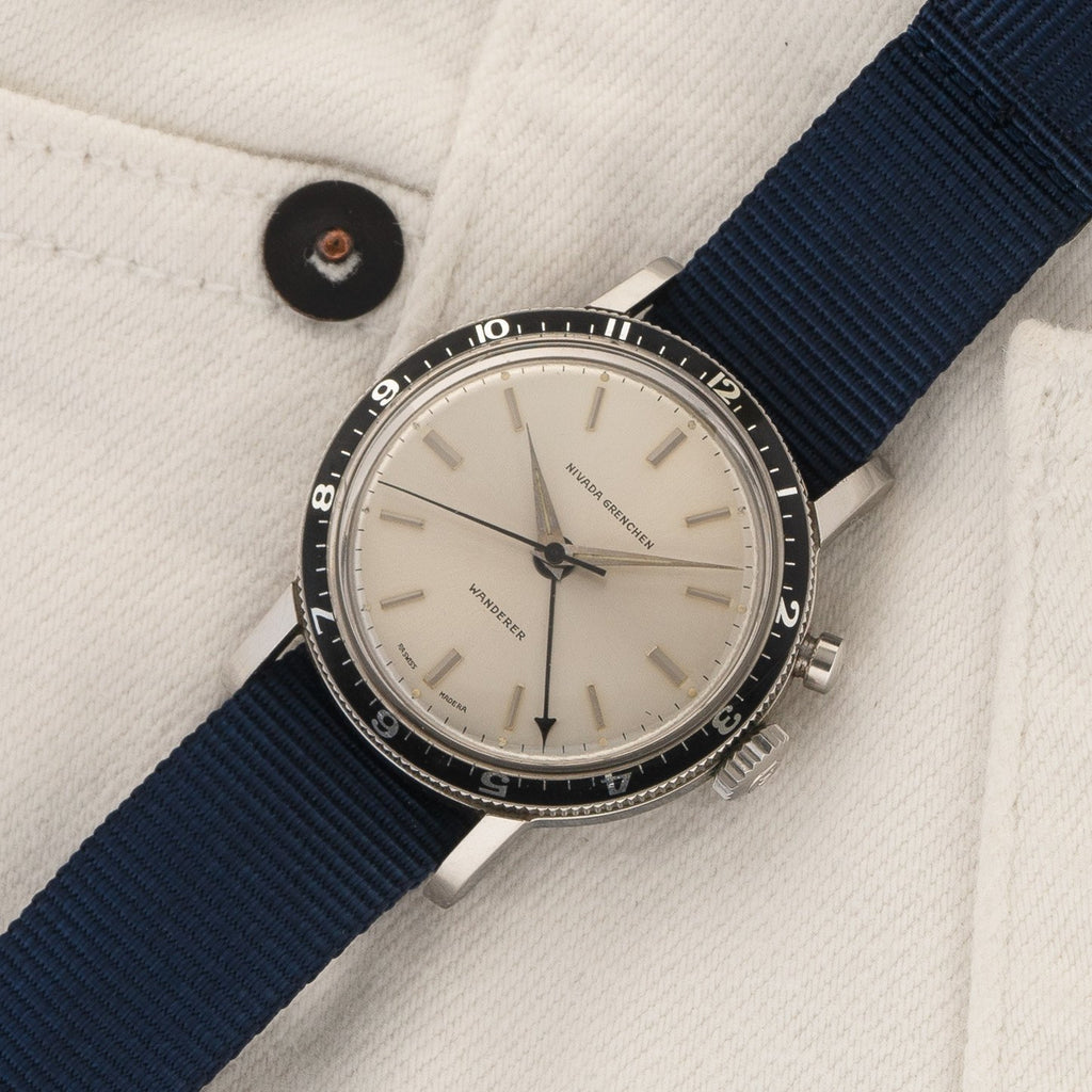 Nivada Grenchen Wanderer - Vulcain Cal. 120 Alarm - 1960s