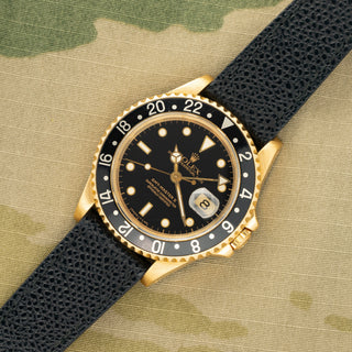 Rolex GMT Master II 16718 w/Black "Gilt Dial"