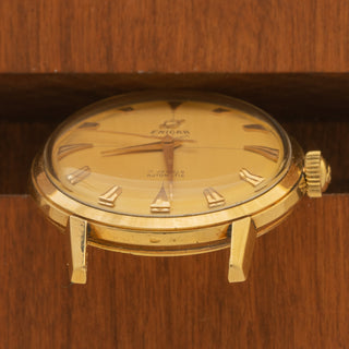 Enicar Ultrasonic w/"No Lume" Crosshair Dial - 18k Yellow Gold - RARE
