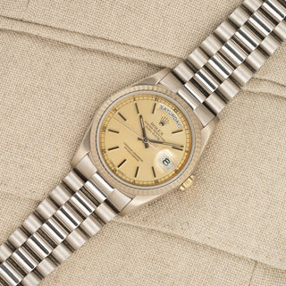Rolex Day-Date 18239 "Double Quick" White Gold w/Tropical Dial