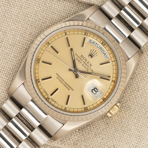 Rolex Day-Date 18239 "Double Quick" White Gold w/Tropical Dial