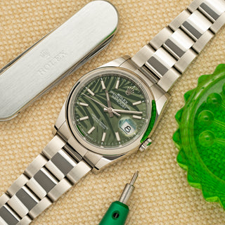 Rolex Datejust 126200 "Palm Motif" Dial w/2023 Card - Full Set/Like New