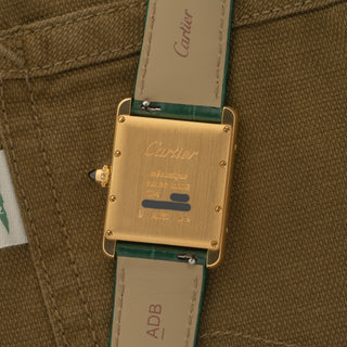 Cartier Tank Louis 18k w/Green Dial - Full Set/Mint