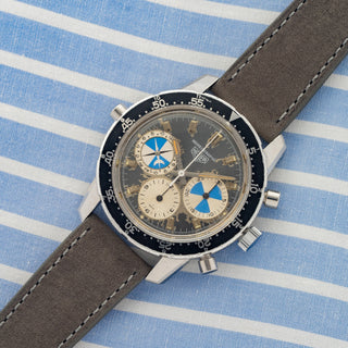 Heuer Mareograph 2446C w/Patina Dial - Very Rare/*Unpolished*