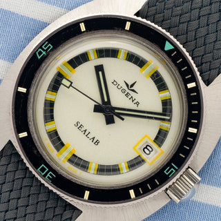 Dugena "Sealab" Skin Diver - "Pearl" White Dial - Very Rare/*Unpolished*