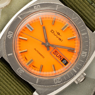Duval Day-Date Skin Diver w/Orange Dial
