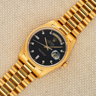 Rolex Day-Date 18038 w/Factory "Gilt" Diamond Dial - *Unpolished*