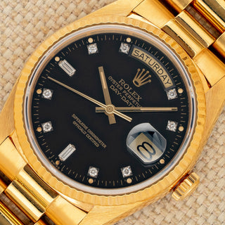 Rolex Day-Date 18038 w/Factory "Gilt" Diamond Dial - *Unpolished*