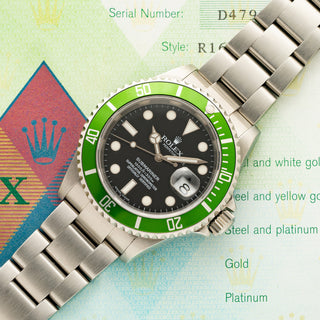 Rolex Anniversary Submariner 16610LV "Kermit" - Full Set w/Open Papers