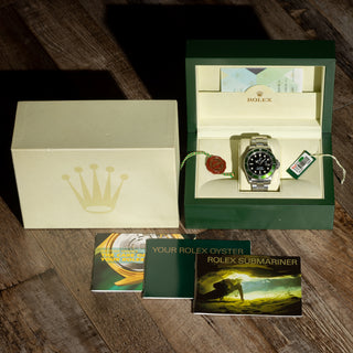 Rolex Anniversary Submariner 16610LV "Kermit" - Full Set w/Open Papers