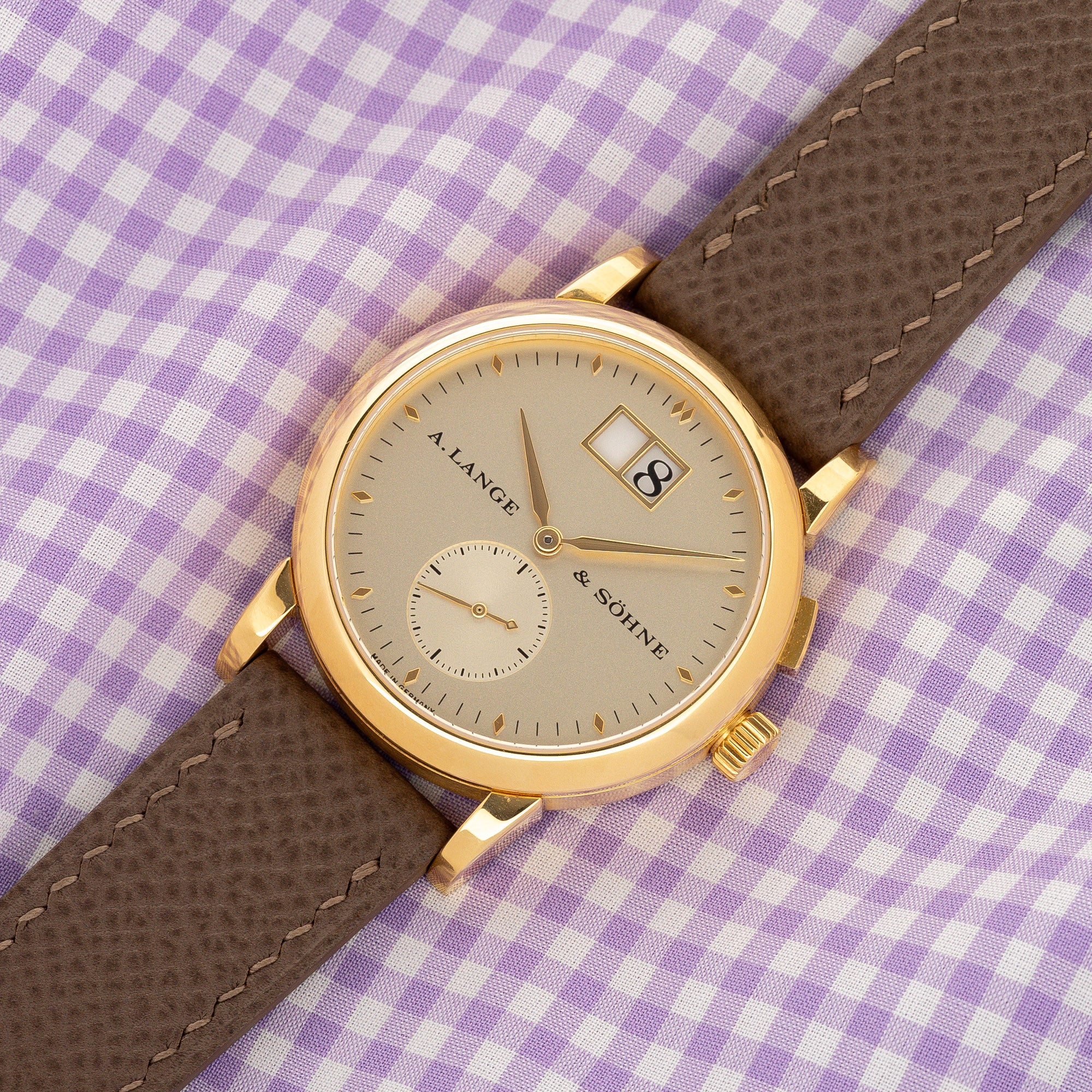 A. Lange Sohne Saxonia Big Date Full Set Unpolished Collectors Corner NY