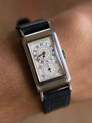 Alpina-Gruen Techni-Quadron Silver "Art Deco Tank" - Rare