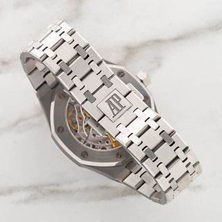 Integrated stainless steel Royal Oak bracelet and AP folding butterfly clasp