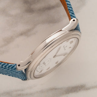Side view displaying the elegant double-stepped bezel and slim lugs of a Blancpain Villeret Ultra-Thin