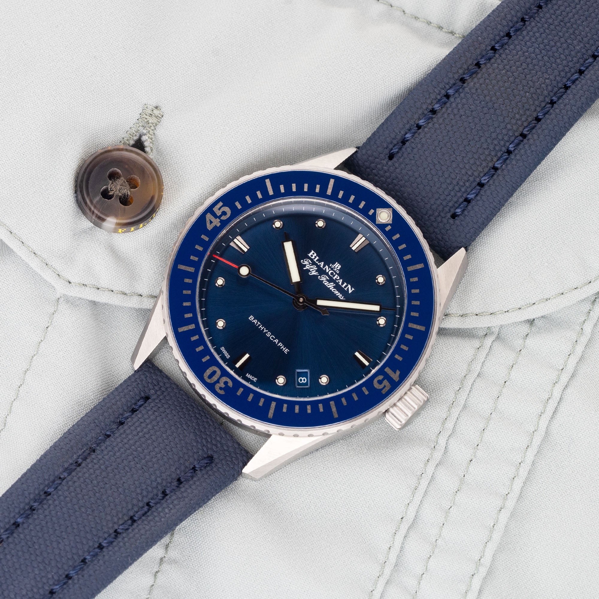 Blancpain Fifty Fathoms Bathyscaphe Like New Full Set Collectors Corner NY
