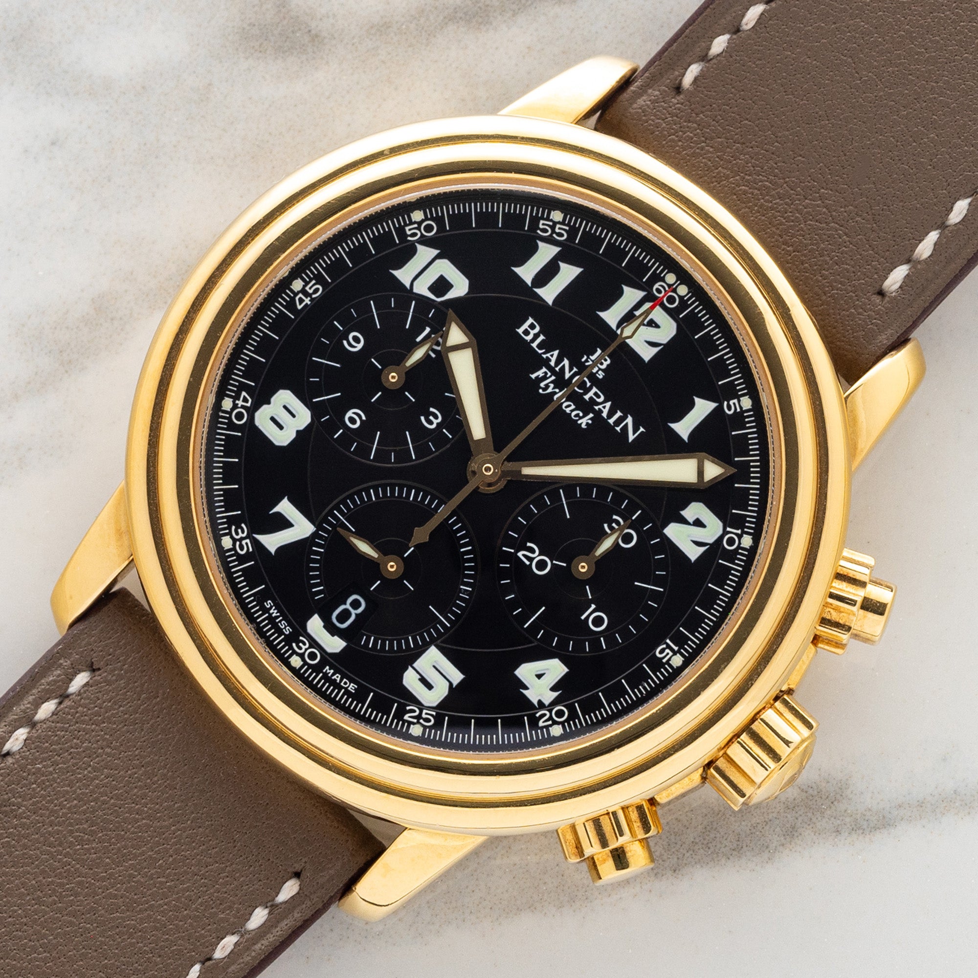 Blancpain Léman Flyback 2185F 18k Chronograph - Full Set
