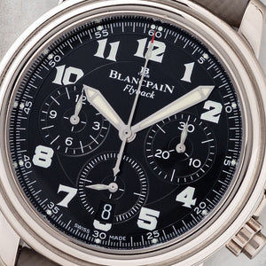 Blancpain Léman Flyback 2185F 18k White Gold Chronograph - Box - Rare/*Unpolished*
