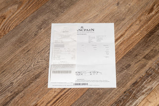 Original Blancpain warranty paperwork accompanying the Tribute To Fifty Fathoms No Rad limited edition