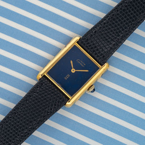 Cartier Tank Must De Cartier w/"Lapis" Blue Dial
