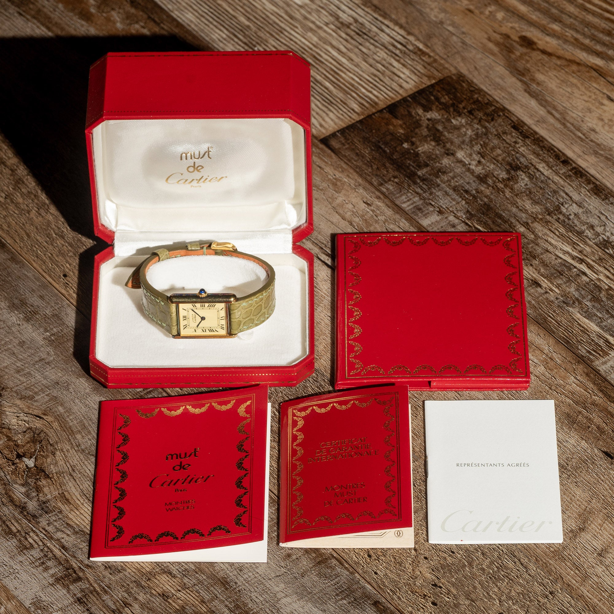 Cartier Tank Must De Cartier w/"Lemon" Dial - Full Set