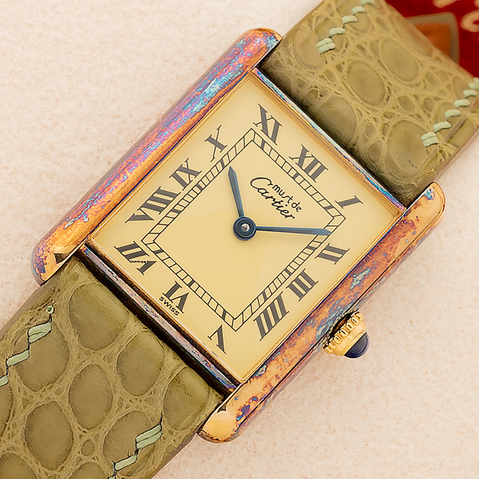 Cartier Tank Must De Cartier w/"Lemon" Dial - Full Set
