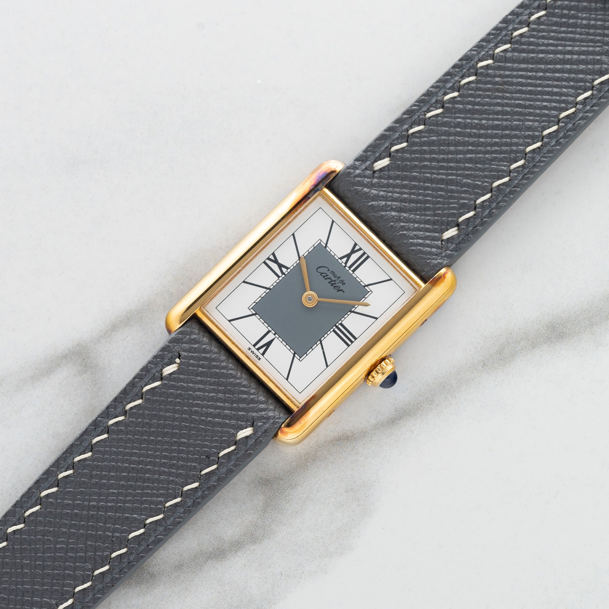 Cartier Must De Cartier w/Rare Grey/White Roman Dial – Collectors