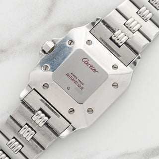 Cartier Santos Carrée 2960 - Stainless Steel w/Godron Bracelet
