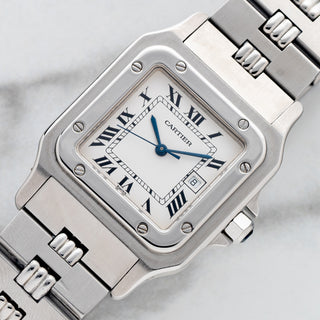 Cartier Santos Carrée 2960 - Stainless Steel w/Godron Bracelet