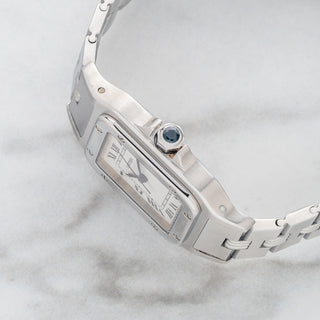 Cartier Santos Carrée 2960 - Stainless Steel w/Godron Bracelet