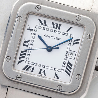 Cartier Santos Carrée 2960 - Stainless Steel w/Godron Bracelet