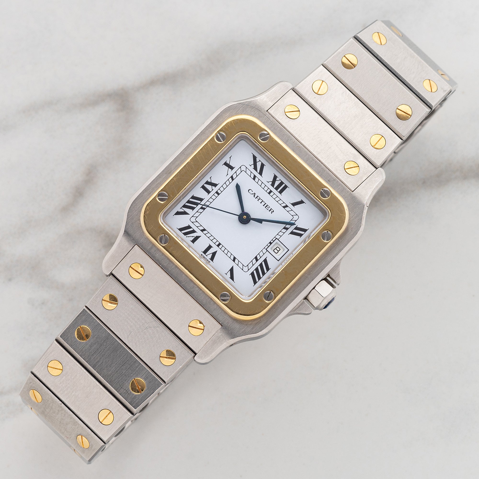Cartier Santos Carrée 2961 - Two Tone – Collectors Corner NY