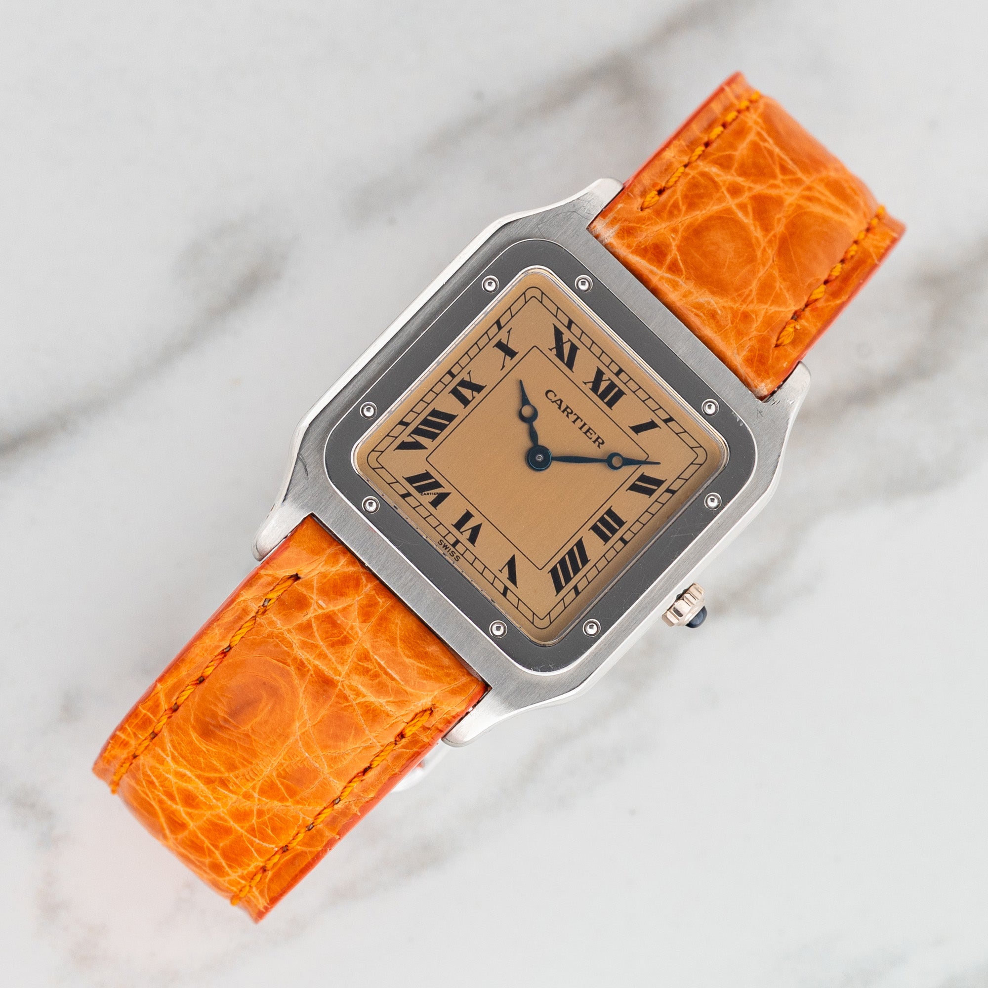 Cartier Santos Dumont 90th Anniversary - Salmon Dial - Platinum