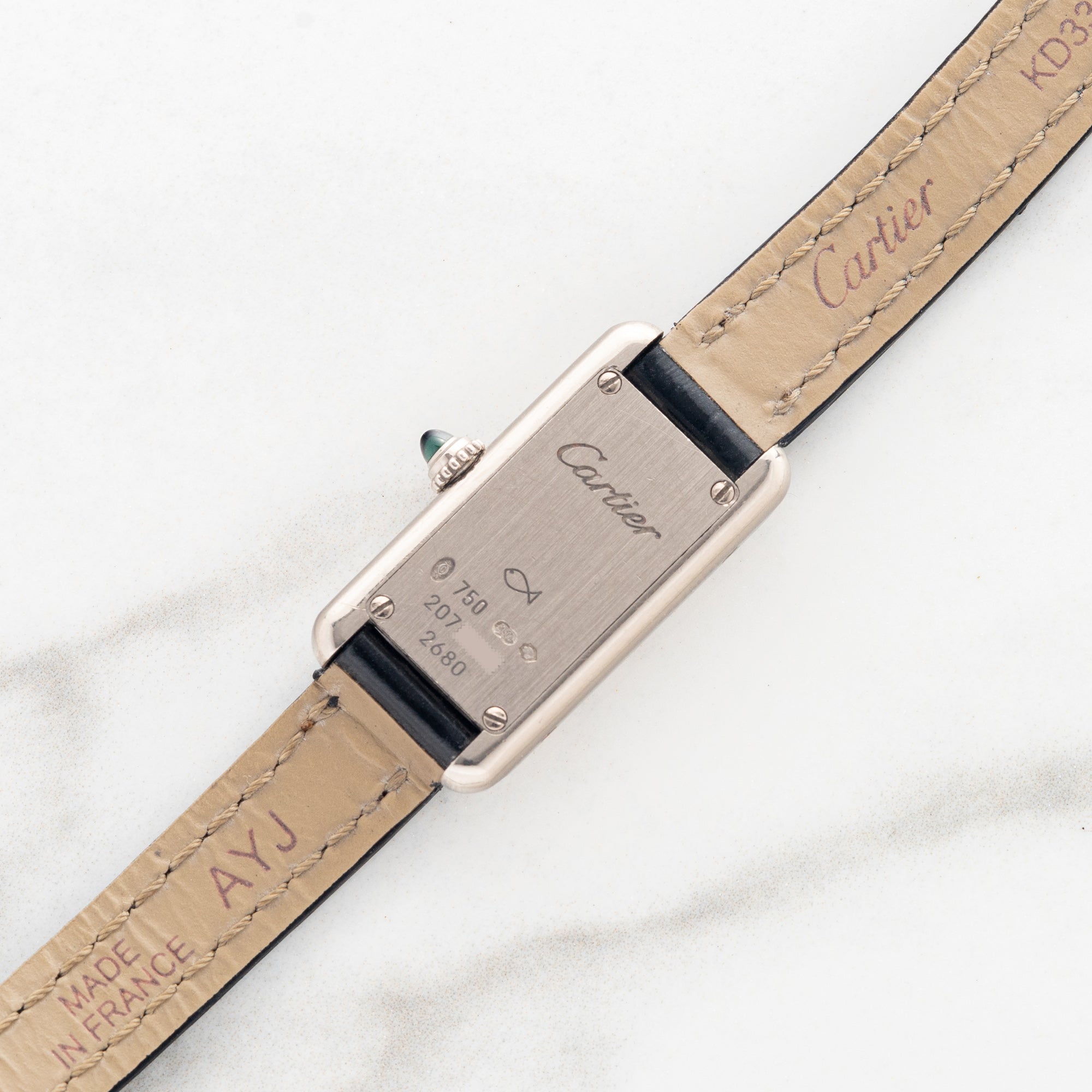 Cartier Tank Ladies Allongé 2680 "Mini" - 18k White Gold