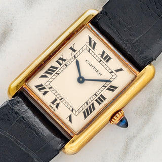 Cartier Tank Louis 78086 w/"Paris" Dial & Elongated Crown - Box/*Unpolished*