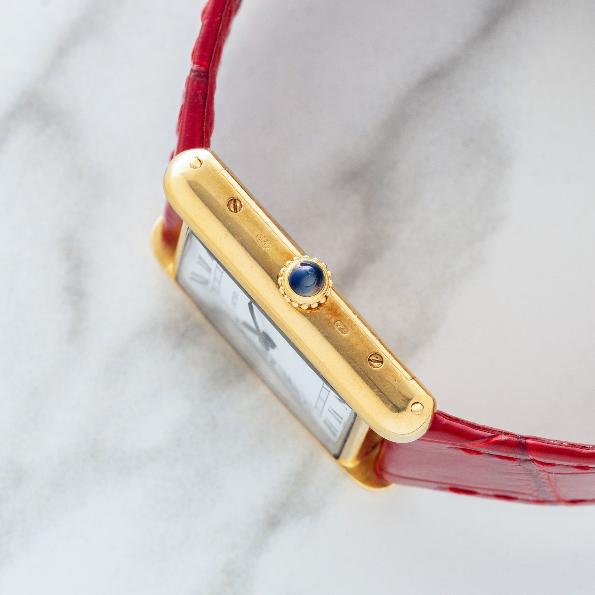 Cartier Tank Louis 78086 w/Paris Dial & Elongated Crown - *Unpolished*