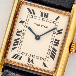 Cartier Tank Louis 78086 w/"Paris" Dial & Elongated Crown - Box/*Unpolished*