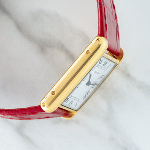 Cartier Tank Louis 78086 w/Paris Dial & Elongated Crown - *Unpolished*