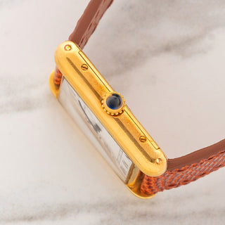Cartier Tank Louis 78086 w/"Paris" Dial & Elongated Crown