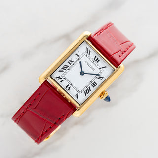 Cartier Tank Louis 78086 w/Paris Dial & Elongated Crown - *Unpolished*