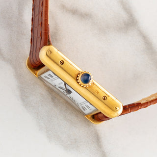 Cartier Tank Louis 78087 w/"Paris" Dial & Elongated Crown - Ladies - *Unpolished*