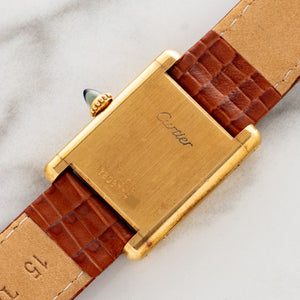 Cartier Tank Louis 78087 w/"Paris" Dial & Elongated Crown - Ladies - *Unpolished*
