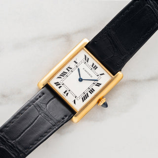 Cartier Tank Louis 96019 "Extra Plate" w/"Paris" Dial & Elongated Crown - *Unpolished*