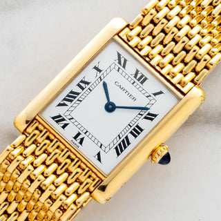 Cartier Tank Louis "Extra Plate" 96065 w/"Grain De Riz" Bracelet - Full Set/*Unpolished*
