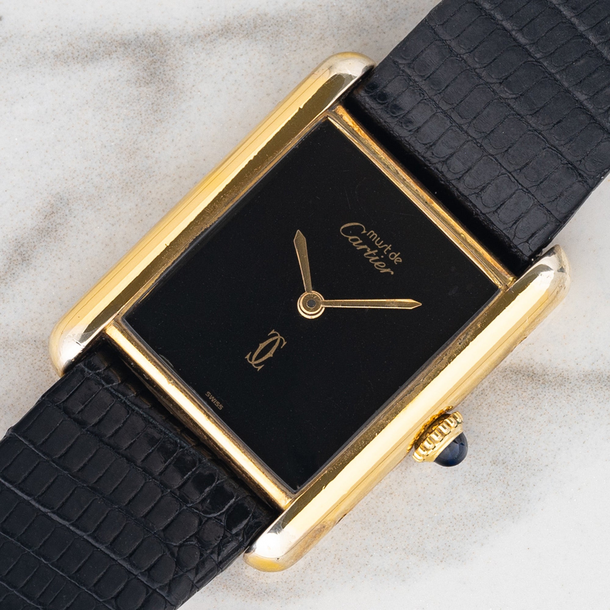 Cartier Tank Must De Cartier w/Black "Spider" Dial