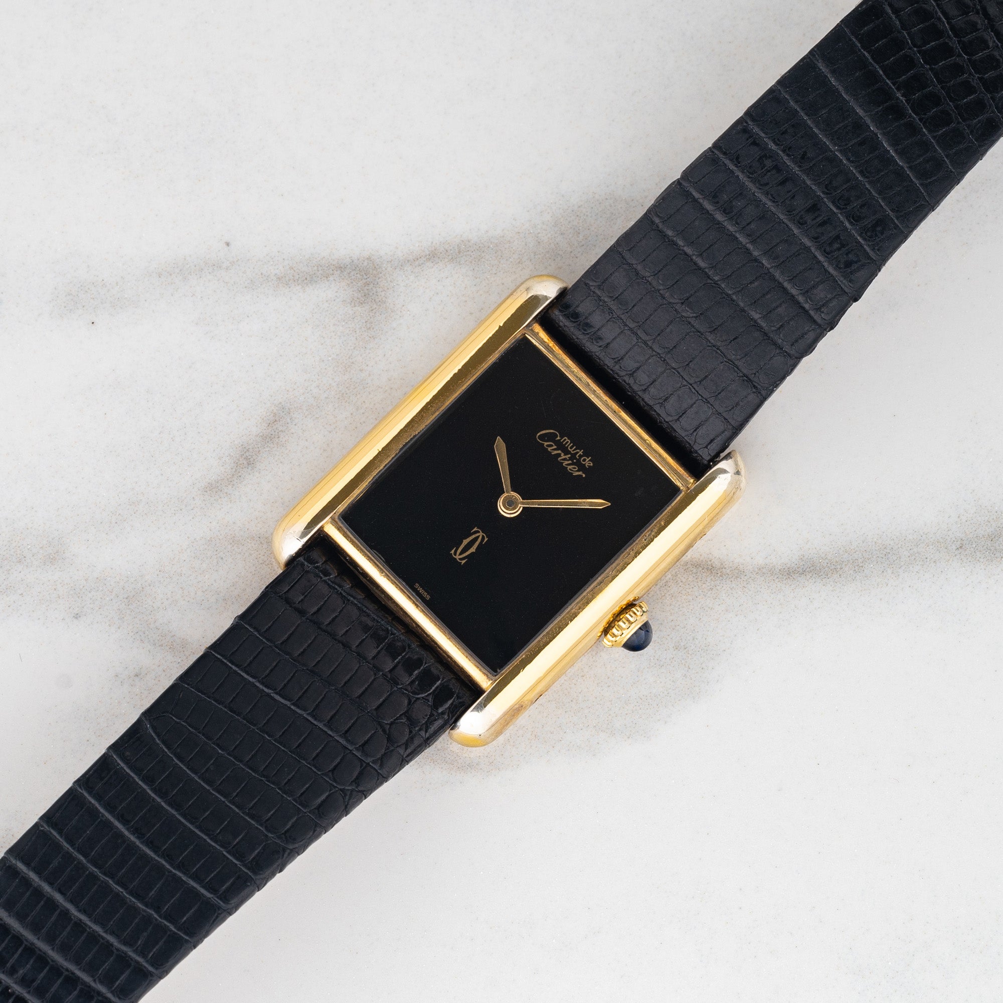 Must de cartier black dial new arrivals