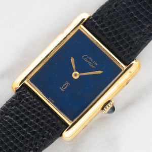 Cartier Tank Must De Cartier w/"Lapis" Blue Dial