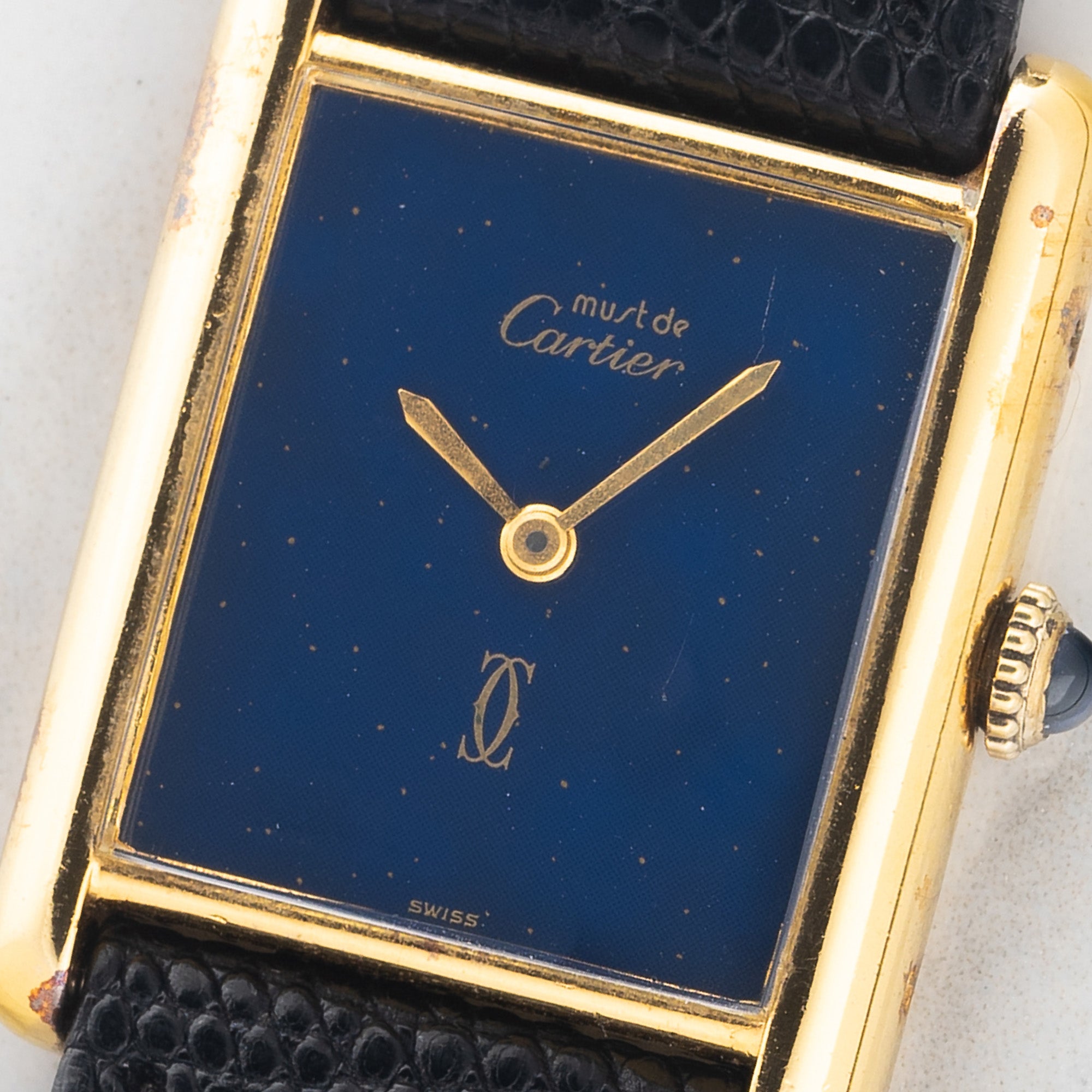 Cartier Tank Must De Cartier w/"Lapis" Blue Dial