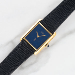 Cartier Tank Must De Cartier w/"Lapis" Blue Dial